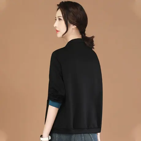 韩潮袭人POLO领撞色长袖休闲短外套女2024春季新款棒球服上衣薄图片