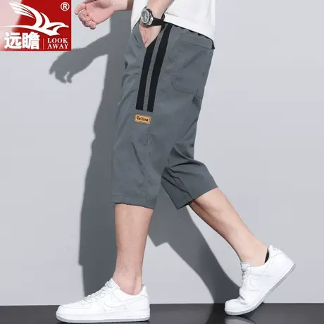 夏天七分短裤男夏季超薄款休闲运动7分裤子男士宽松冰丝速干中裤商品大图