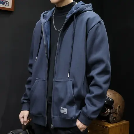 春秋卫衣男连帽春季2024新款男士运动外套加厚休闲大码加绒秋冬款商品大图