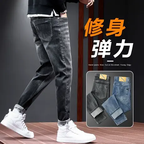 高级复古牛仔裤男士直筒宽松休闲男裤子2024年新款春季春秋款冬季商品大图