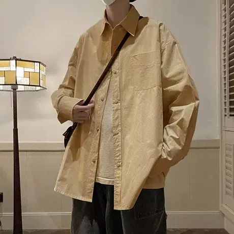 日系cityboy衬衫男生夏季薄款防晒长袖衬衣痞帅休闲外套春秋潮牌商品大图