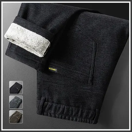 男装加绒加厚保暖休闲裤子冬季高端正装西裤秋冬款男士高端西装裤商品大图