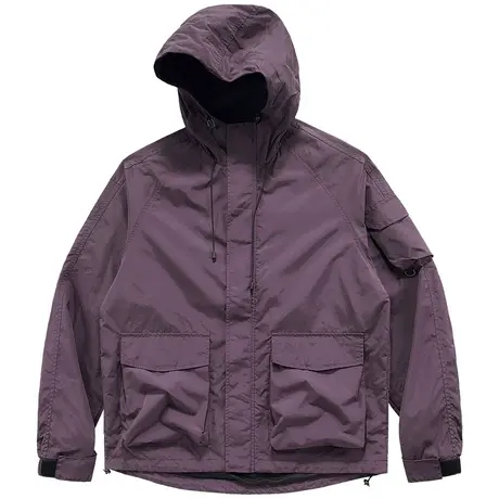 VIP多口袋连帽冲锋衣男山系机能防风防水登山服户外夹克情侣外套商品大图