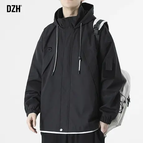 男生户外防风冲锋衣男款机能登山服夹克连帽外套男春秋款潮高级感商品大图