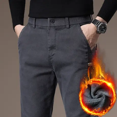 2023新款秋冬季防风抗寒加厚男士休闲长裤冬裤男款加绒裤子加棉裤商品大图