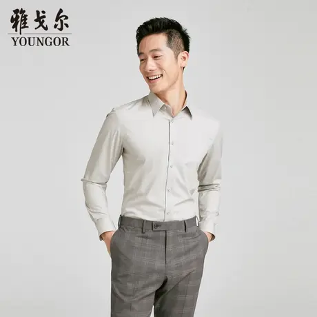 【商场同款】雅戈尔男士长袖衬衫新款官方商务休闲上班穿衬衫男图片