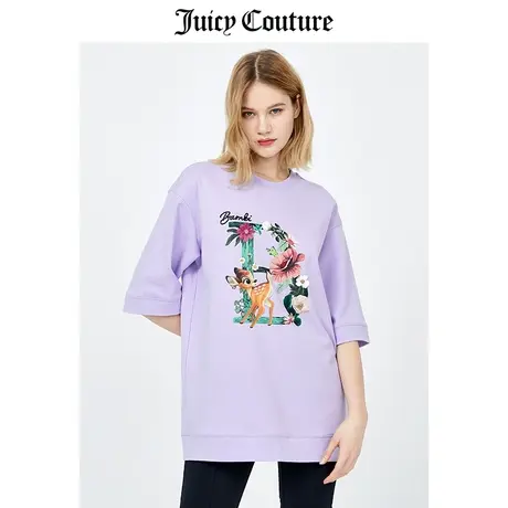 Juicy Couture橘滋夏季新款宽松显瘦上衣薄款时尚短袖T恤连衣裙女图片