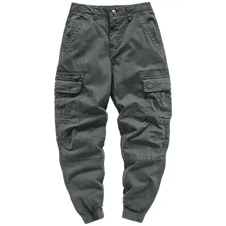 VIP裤子男潮牌工装裤多口袋宽松运动休闲束脚裤春秋日系复古长裤图片