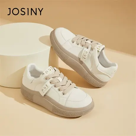 Josiny/卓诗尼时尚板鞋2024新款春季运动厚底潮流轻便舒适乐福鞋商品大图