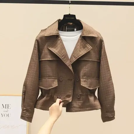 短款风衣外套2023新款今年流行时尚女装春秋小个子洋气质百搭上衣图片