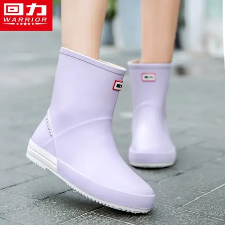 回力雨鞋女靴春季2024新款防滑防水耐磨短筒时尚外穿厨房工作雨靴图片