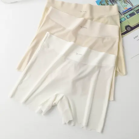 凉感无痕安全裤女士防走光高腰冰丝内裤二合一打底裤保险夏季薄款图片