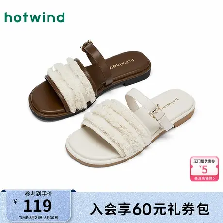 热风2025年夏季新款女士时尚拖鞋商品大图