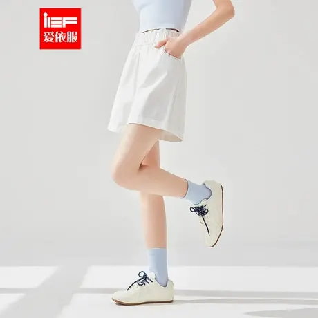 IEF/爱依服2025夏季新款通勤浪漫休闲甜美简约设计感百搭花苞短裤商品大图
