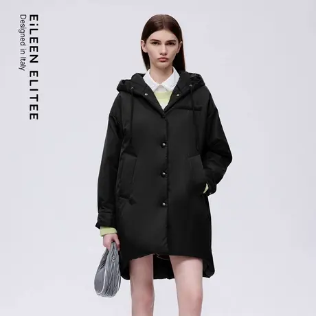 朗姿欧洲EiLEEN ELITEE连帽宽松廓形棉衣棉服2025年冬季新款商品大图