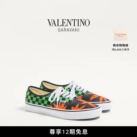 [新品上市]华伦天奴与VANS联名男士运动鞋VLOGO棋盘格树叶款商品大图