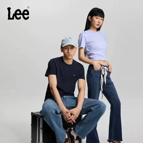 Lee标准版圆领小Logo男女同款短袖T恤休闲潮流LUT0053984LE图片