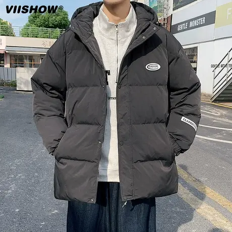 VIISHOW羽绒棉服男士冬季潮牌棉衣男生加绒加厚棉袄冬装面包外套商品大图