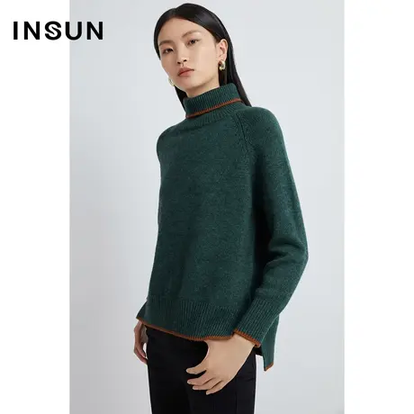 INSUN恩裳奥莱冬季牦牛绒亲肤羊毛针织衫商品大图