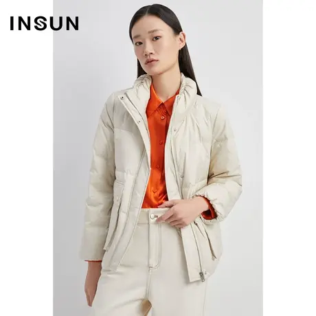 INSUN恩裳线上专选冬季休闲贴袋鹅绒羽绒服商品大图