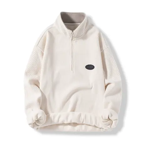 男士秋冬款潮牌半高领加绒加厚卫衣中青年时尚上衣男装外套打底衫商品大图