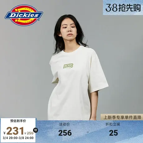 Dickies 24春夏新款 宽松版型背后大印花休闲圆领短袖T恤内搭图片