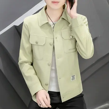 灯芯绒夹克男士春秋潮流多口袋工装机能男装翻领休闲帅气外套上衣商品大图