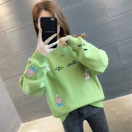 卫衣2023年新款女装韩版秋冬季秋款秋装宽松女士加绒外套爆款上衣图片