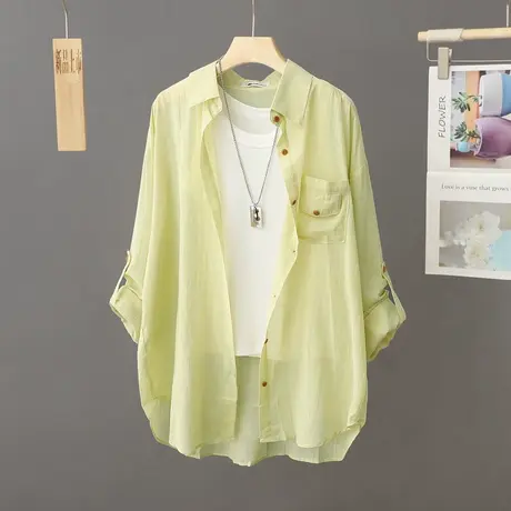 薄款透气防晒衣女外套2023夏季新款韩版很仙仙女防晒开衫外搭衬衫图片