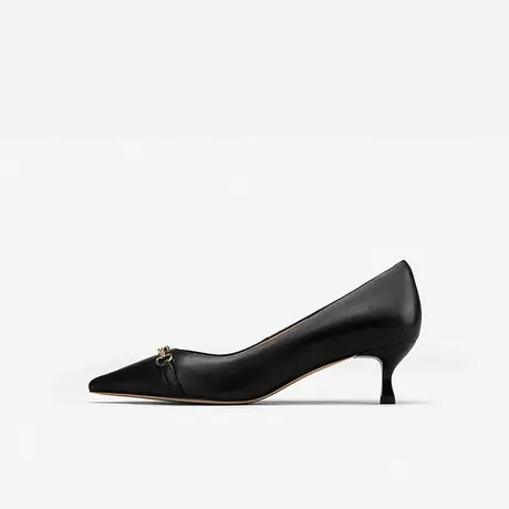 Nine West/玖熙2022年秋冬新款高跟鞋女通勤尖头浅口猫跟单鞋商品大图