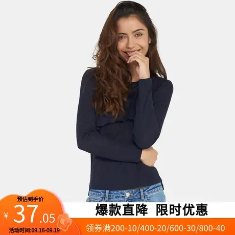 【断码S】艾格春季女装外搭百搭休闲个性潮搭简约圆领长袖女Z1612商品大图