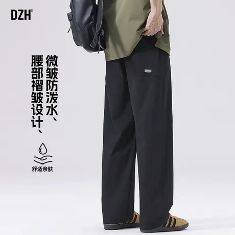 男士黑色工装裤子男直筒宽松2025新款冲锋裤长裤休闲运动裤子男款商品大图