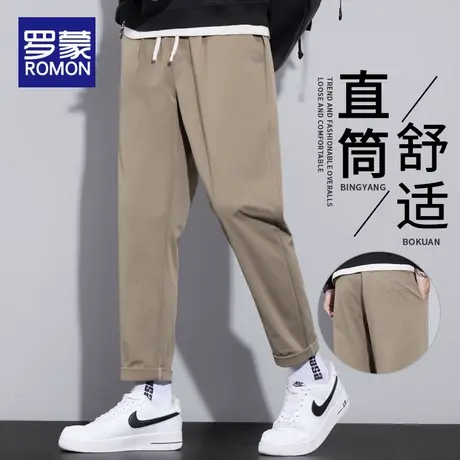 罗蒙男士休闲裤春秋季爆款2025新款潮牌宽松直筒工装百搭长裤子男商品大图