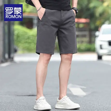 罗蒙高端冰丝超薄休闲短裤男士夏季潮流直筒五分裤中年商务男裤子商品大图