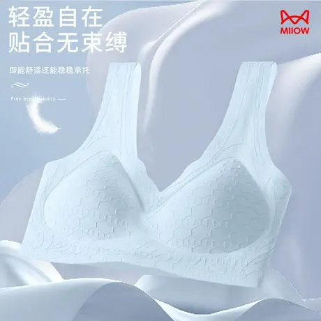 猫人内衣女小胸聚拢无痕文胸无钢圈收副乳防下垂胸罩运动背心式商品大图