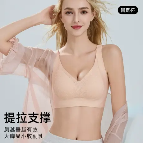 Shaply/莎莲妮内衣女大胸显小收副乳提拉防下垂聚拢无钢圈文胸罩商品大图