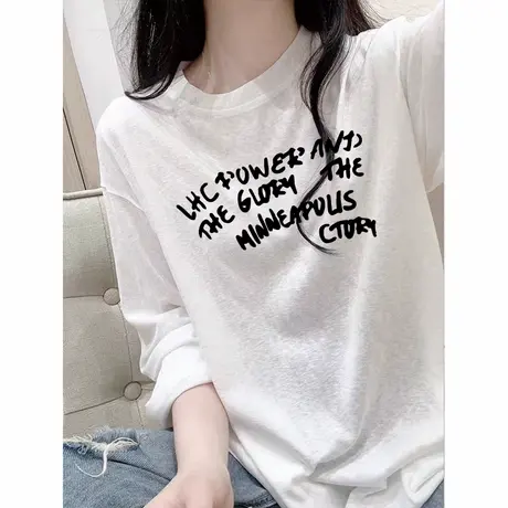 卡通印花长袖防晒衣女夏季薄款空调罩衫慵懒松弛感韩版宽松上衣潮图片