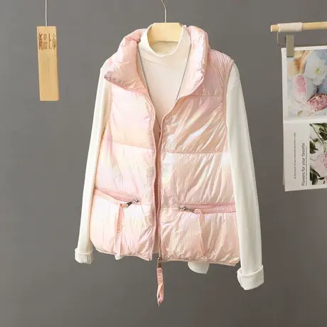 羽绒棉马甲女2023新款秋季女款冬季外穿马夹短款坎肩宽松背心外搭商品大图