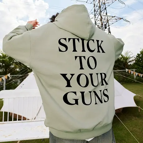 Nuthink美式宽松字母连帽卫衣潮牌男潮流加绒加厚情侣外套冬季潮商品大图