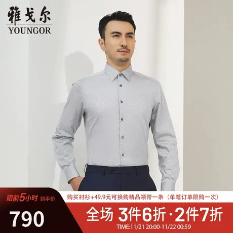 【柔软易打理】D系雅戈尔衬衫春季新款免烫商务休闲长袖衬衫图片