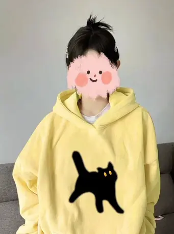 美式复古oversize潮牌卫衣女2023春秋薄款宽松上衣慵懒风连帽外套商品大图