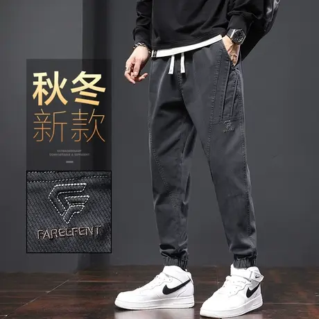 秋冬款工装休闲裤男士束脚宽松春季潮牌男裤子春秋款2024新款冬季商品大图