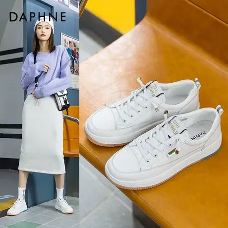 达芙妮厚底小白鞋女夏季薄款女鞋子女2022新款休闲时尚运动鞋板鞋商品大图