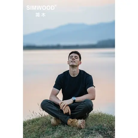 Simwood简木男装【合体版型】新品sorona 220g凉感圆领短袖T恤男商品大图