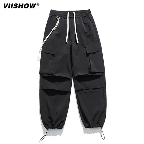 VIISHOW男士工装裤子男美式高街直筒长裤休闲裤男登山裤冲锋裤商品大图