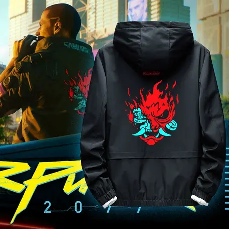 秀洛游戏周边赛博朋克2077外套男冬季加厚休闲夹克steam ps4衣服商品大图