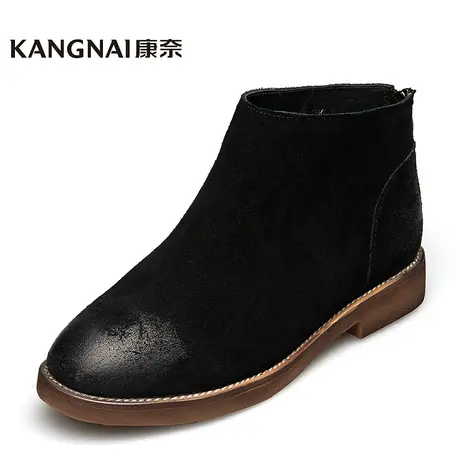 清仓康奈官方女鞋网红ins潮流瘦瘦靴冬季真皮保暖短靴百搭休闲靴商品大图