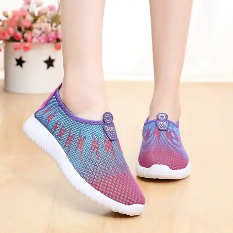 雅森夏季新款女鞋透气网鞋时尚运动休闲鞋网面韩版潮鞋学生单鞋女图片