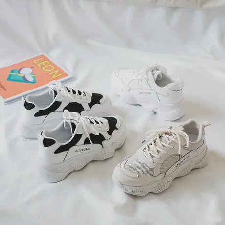 ins老爹鞋2020秋新款松糕运动鞋女韩版ulzzang原宿百搭厚底休闲鞋商品大图