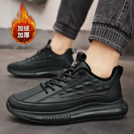 雨鞋男鞋冬季加绒加厚保暖钓鱼水鞋男款时尚厨房防滑防水鞋棉雨靴商品大图